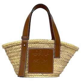 Borsa in pelle beige e marrone Loewe
