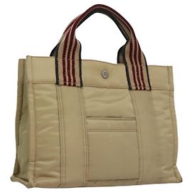 Borsa a mano in nylon beige Burberry Blue Label Auth bs21643