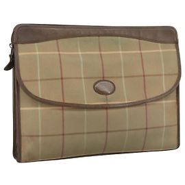 Autre Marque Bolso de mano de lona beige Burberrys Nova Check Auth bs21459