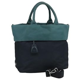 PRADA Tote Bag Nylon 2way Marine Auth bs21633