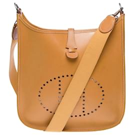 Hermès Borsa HERMES Evelyne in Pelle Beige - 102187