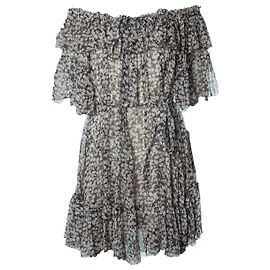 Autre Marque Vestido con volantes de hombro caído Prima Cherry de Zimmermann