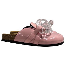 Jw Anderson Kettenmules aus rosa Lackleder