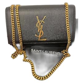 Borsa a mano Saint Laurent Kate Small in pelle nera