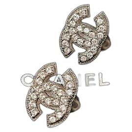 Chanel CC silberne Ohrringe in perfektem Zustand