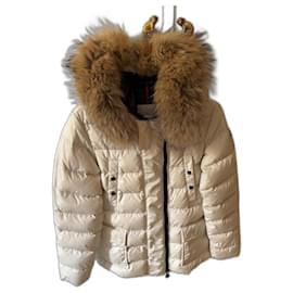 Moncler Jacke mit abnehmbarem Fell in Eggshell