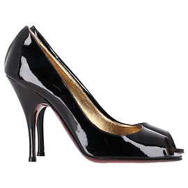 Décolleté Peep-Toe Dolce & Gabbana in pelle verniciata nera