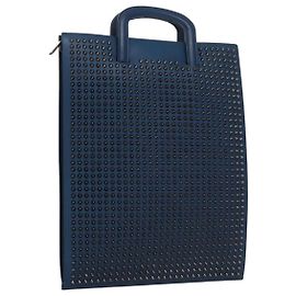 Borsa a mano in pelle blu Christian Louboutin Auth bs21607