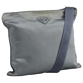 Borsa a Spalla PRADA Satin Blu Auth ar13121