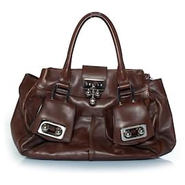 Celine, borsa in pelle marrone Blossom - Céline