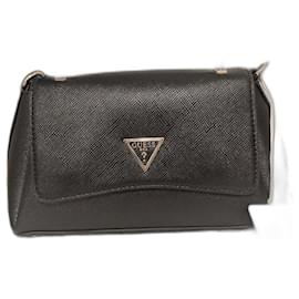 Borsa Guess in pelle nera Saffiano
