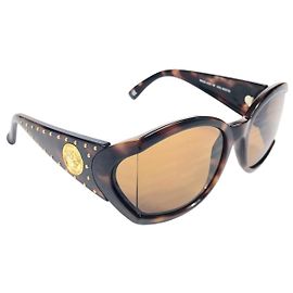Gianni Versace Vintage MOD 495 Gold Medusa Tortoise Brown sunglasses