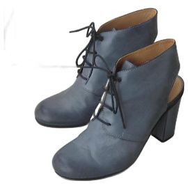 Maison Martin Margiela Scarpe stringate in pelle patinata grigia