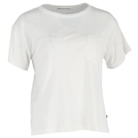 Camiseta de cuello redondo Alexander Wang en algodón blanco