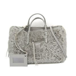 Borsa in pelle grigia Balenciaga Paper A6 370926