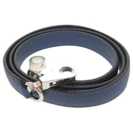 Hermes Kelly Riemen aus tiefblauem Taurillon Clemence Leder - Hermès
