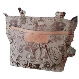 Borsa vintage Coach con cavalli