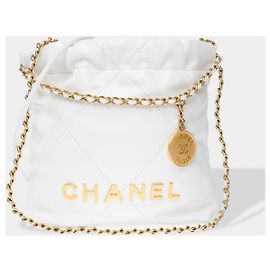 Bolso CHANEL de Cuero Blanco - 102461