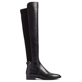 Botas de cuero por encima de la rodilla Tory Burch Wyatt