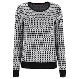 Perfect Moment Perfekter Moment Zig Zag Pullover aus Merinowolle in Schwarz und Weiß