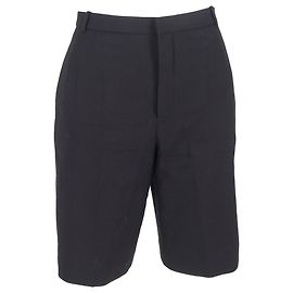 Maßgeschneiderte Shorts von Saint Laurent aus schwarzer Wolle