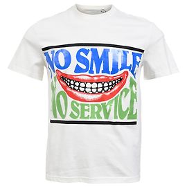 Stella Mc Cartney T-shirt Stella McCartney No Smile No Service in cotone bianco