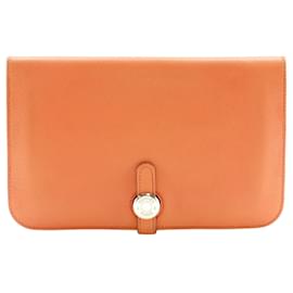 Cartera larga Hermes Dogon GM en rosa - Hermès