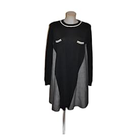 Autre Marque pianurastudio Oversized Kleid Schwarz Bunt Wolle