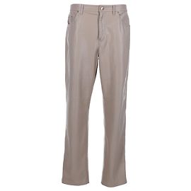 Nanushka Nanuska Semi-Flared Leg Pants in Beige Polyester