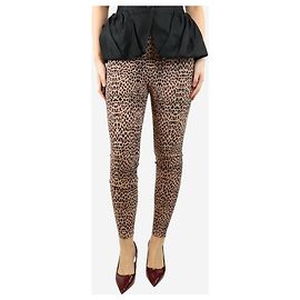 Alaïa Leggings mit pinkem Leopardenmuster - Größe UK 14