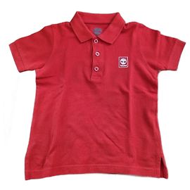 Polo Timberland Rouge en Coton à Manches Courtes Garçon