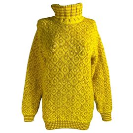 Autre Marque Suéter Devold of Norway Svalbard Gola Alta Cyber Arrowwood Amarelo