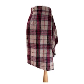 Gonna Max Mara in lana con motivo tartan
