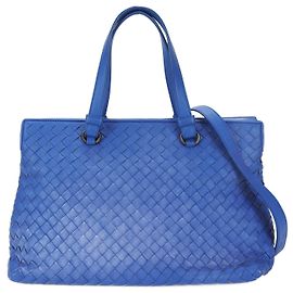 Borsa a mano Bottega Veneta Intrecciato blu