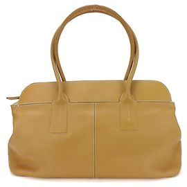 Beige Leder Tote Bag von Tod's