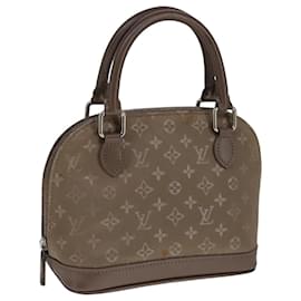 LOUIS VUITTON Monogramma Satin Piccola Borsa Alma Grigia M92147 LV Auth 108907