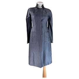 Valentino Garavani Langer Blazer aus Leinen und Wolle Grau