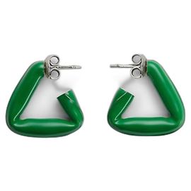 Orecchini Bottega Veneta Fold Verdi Argento