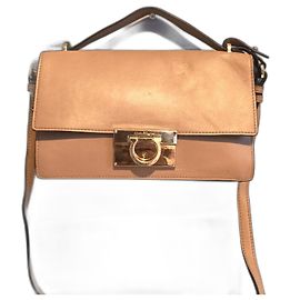 Salvatore Ferragamo Leather Handbag Camel