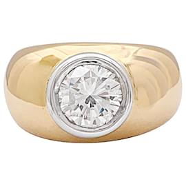 inconnue Ring aus zwei Goldarten, 2,02 Karat Diamant.