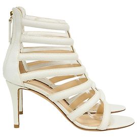 Sandali caged con cinturini Giuseppe Zanotti in pelle bianca
