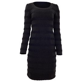 Alaïa Vestido mini de manga larga Alaia en lana virgen negra