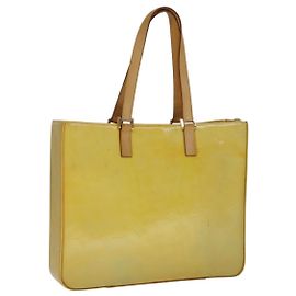 LOUIS VUITTON Monogram Vernis Columbus Tote Bag Grau M91028 LV Auth yk16875