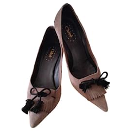 Chloé Wildleder Pumps Taupe Größe 36 IT