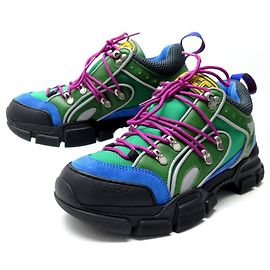 NUOVE SCARPE GUCCI FLASHTREK 7 41 CANVAS E PELLE + SCATOLA SNEAKERS