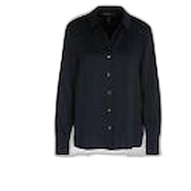 Blusa Marc Cain negra de poliéster con botones dorados