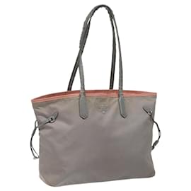 PRADA Tote Tasche aus Nylon Grau Auth ti2725