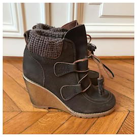 CHLOE Botines T.EU 37.5 Cuero - Chloé
