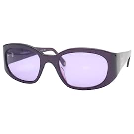 Gafas de sol Chanel con logo CC en oro tintado de púrpura