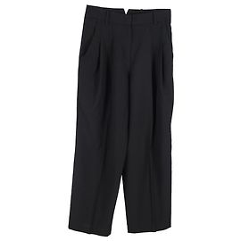 Autre Marque Pantalones de pierna ancha plisados en poliéster negro de The Frankie Shop